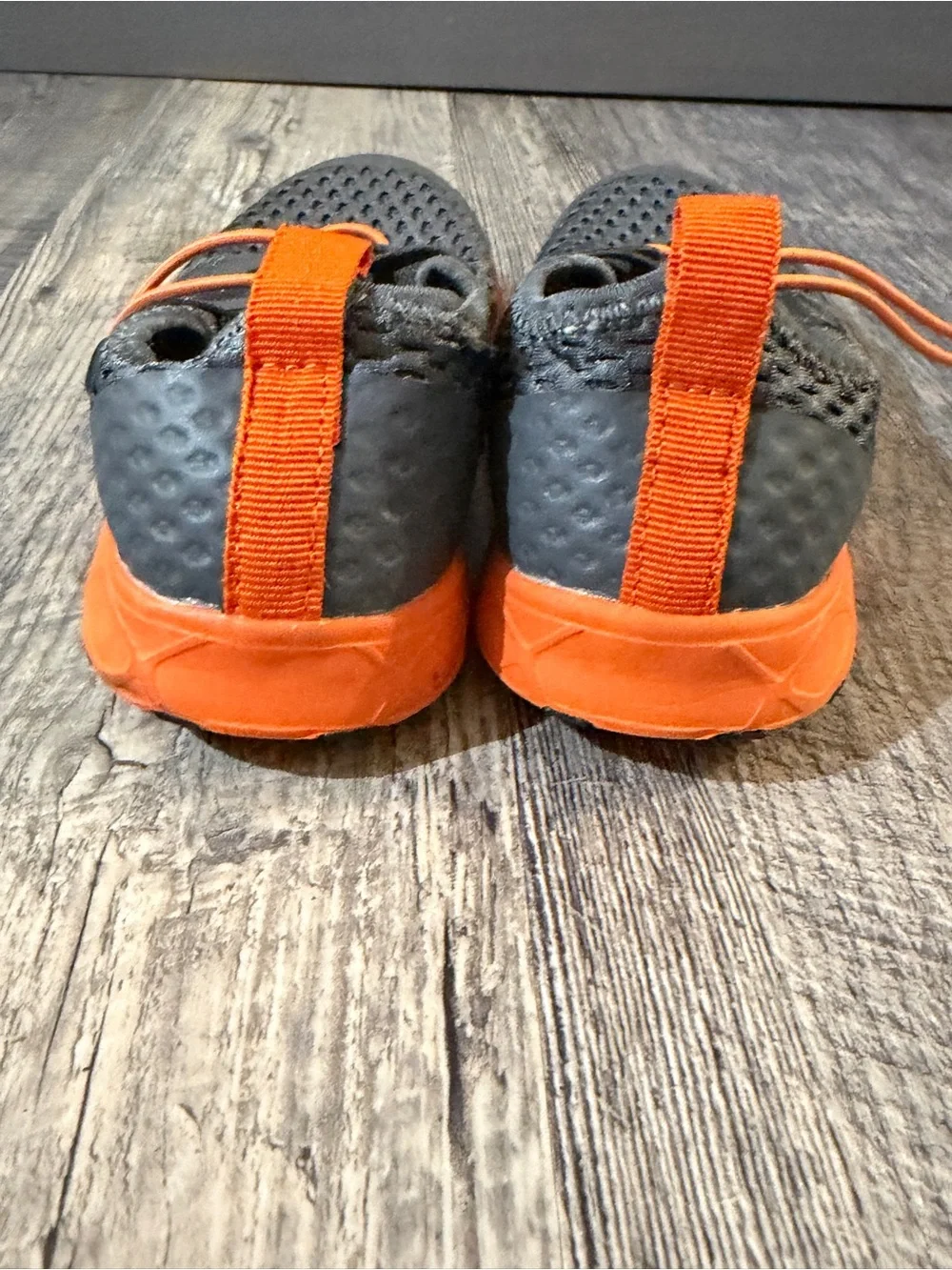 ALEADER Water Shoes Aqua Socks Gray Orange Slip-On Beach Swim Shoes Size 3